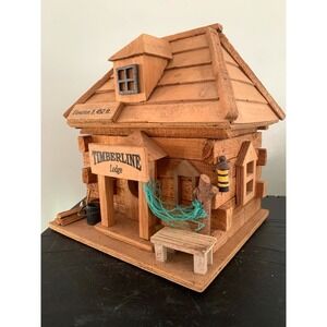 RARE Vintage Birdhouse Handmade Timberline Lodge Rustic Oregon '60s
